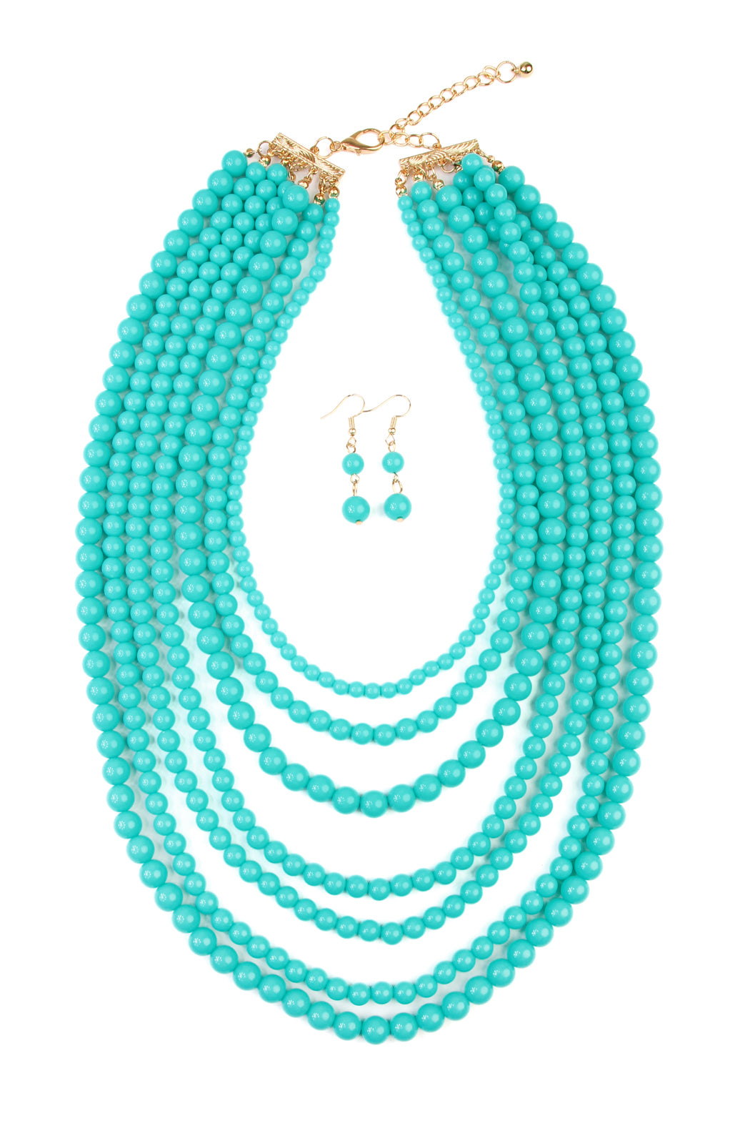 Women's Multilayer Acrylic Necklace & Earring Jewelry 6 Set