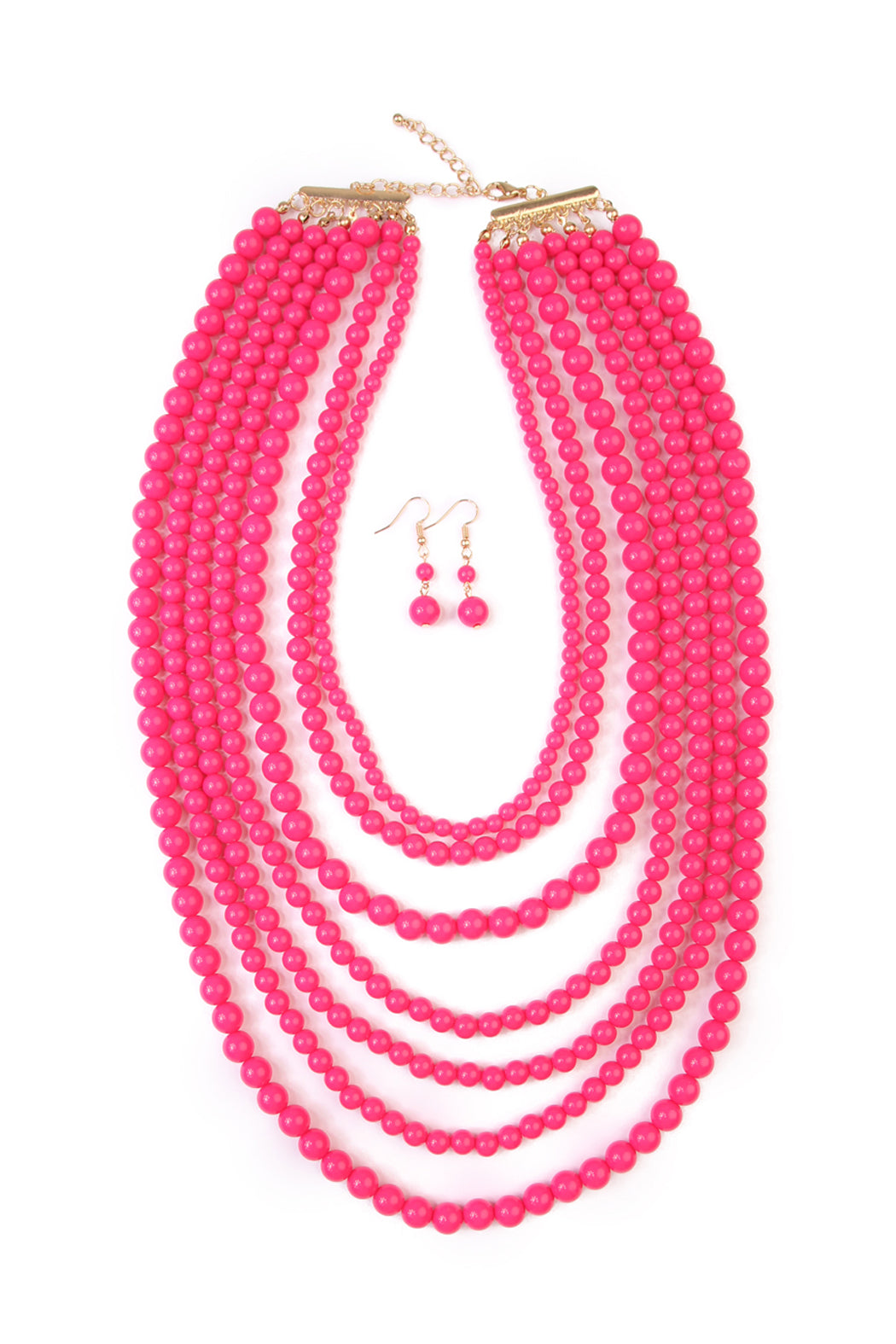 Women's Multilayer Acrylic Necklace & Earring Jewelry 6 Set