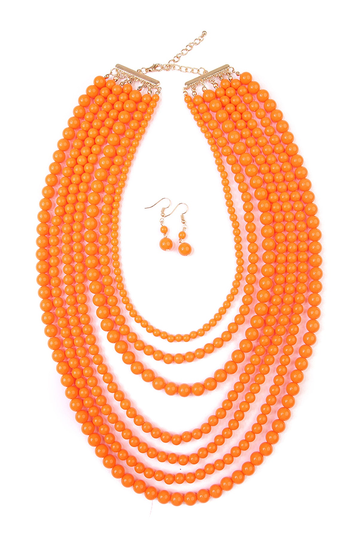 Women's Multilayer Acrylic Necklace & Earring Jewelry 6 Set