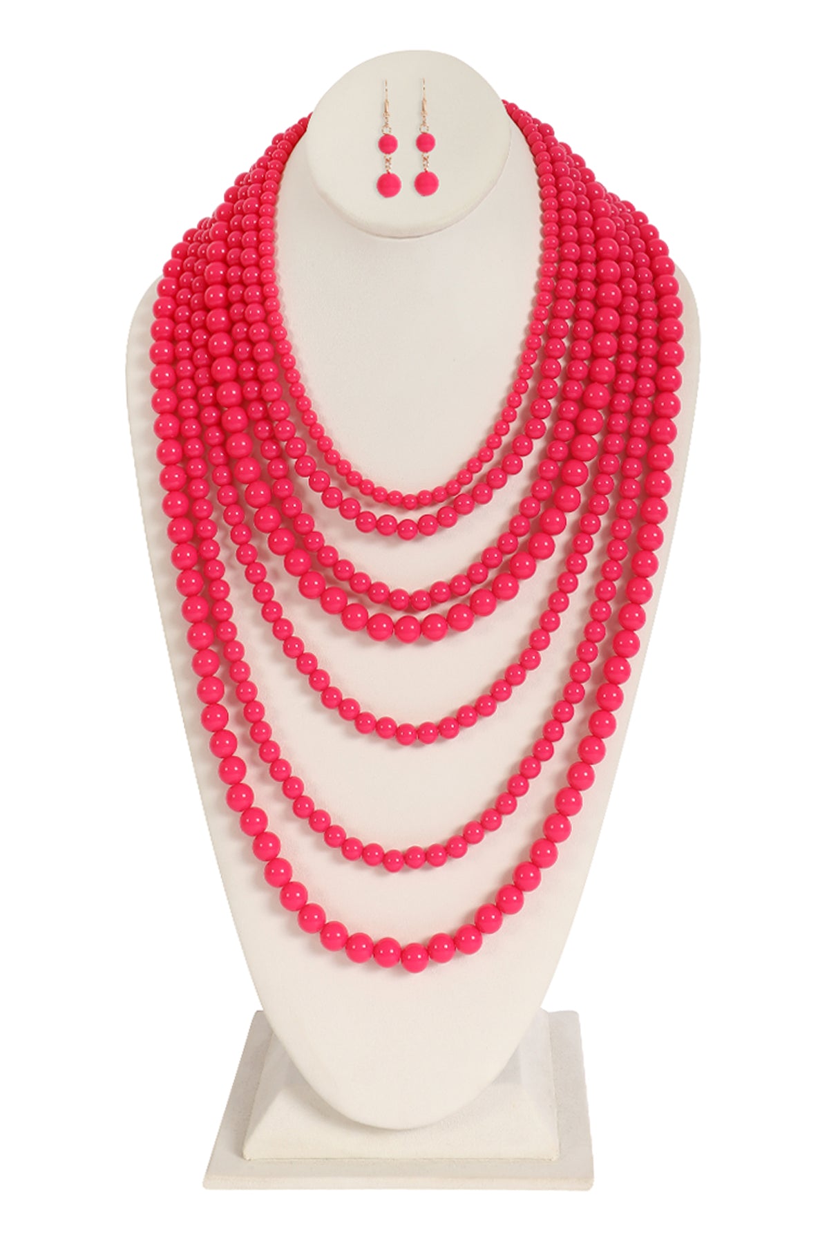 Women's Multilayer Acrylic Necklace & Earring Jewelry 6 Set