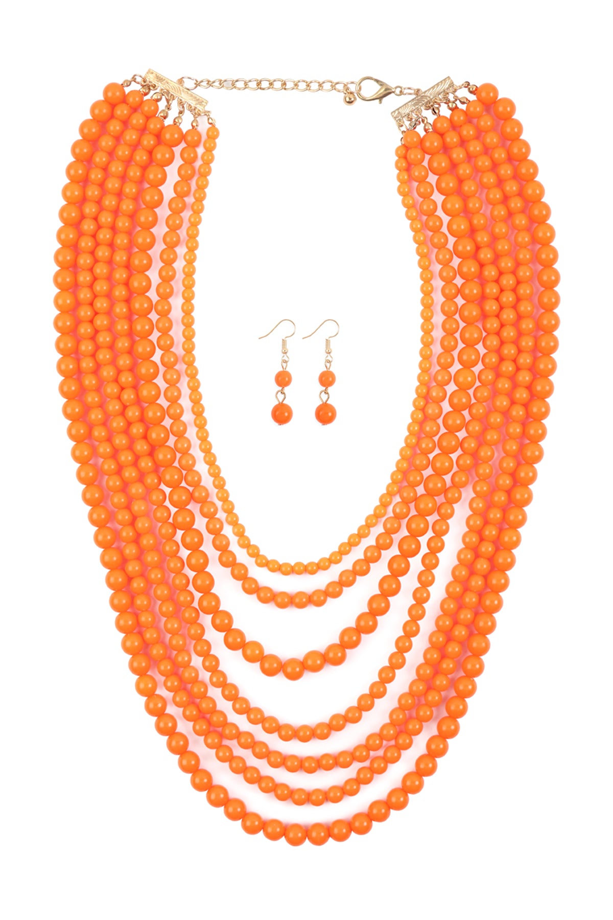 Women's Multilayer Acrylic Necklace & Earring Jewelry 6 Set
