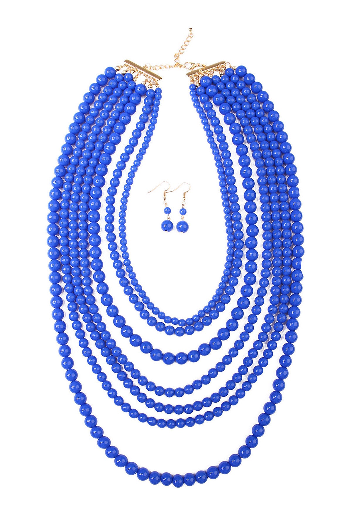 Women's Multilayer Acrylic Necklace & Earring Jewelry 6 Set