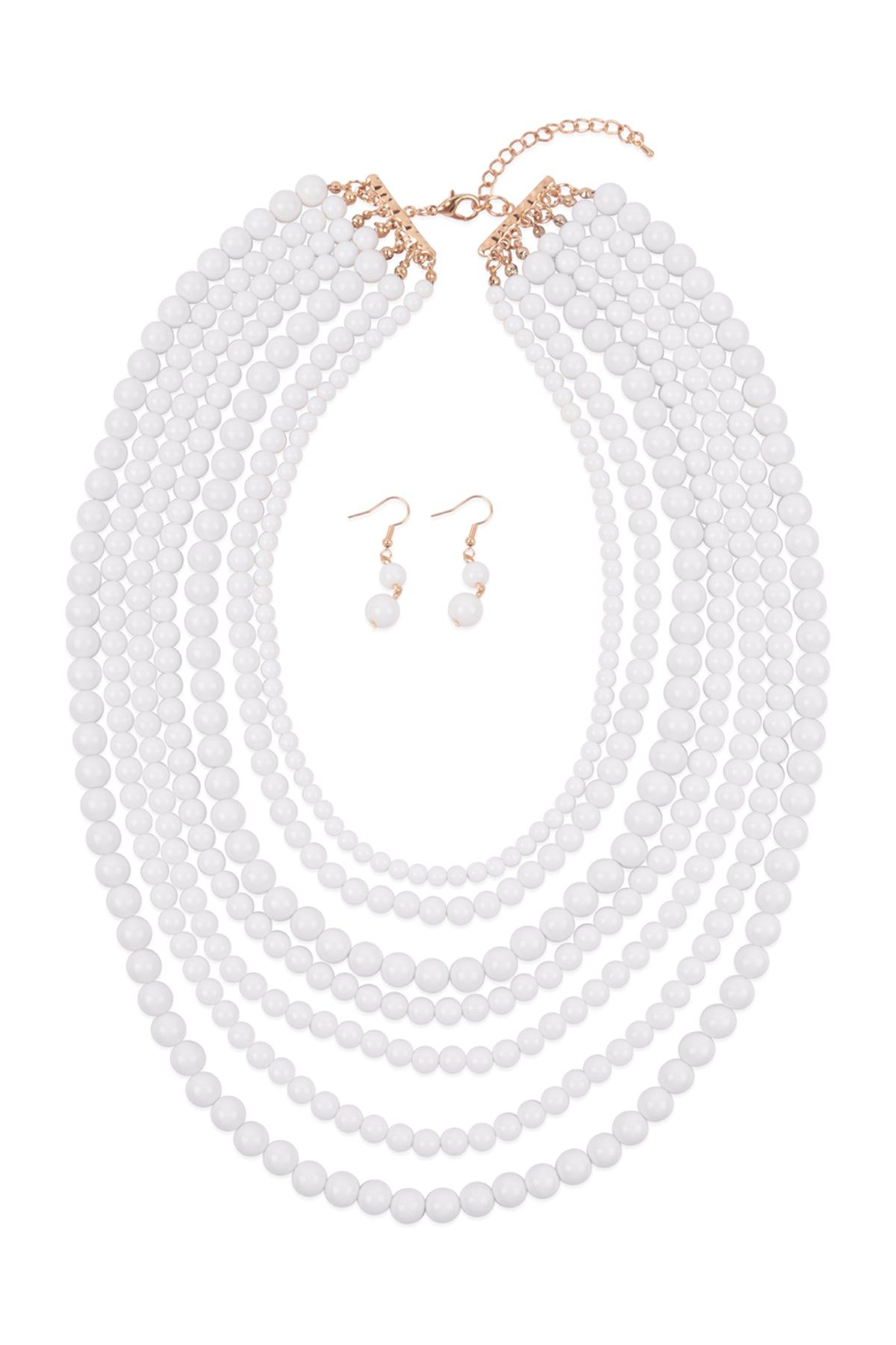 Women's Multilayer Acrylic Necklace & Earring Jewelry 6 Set