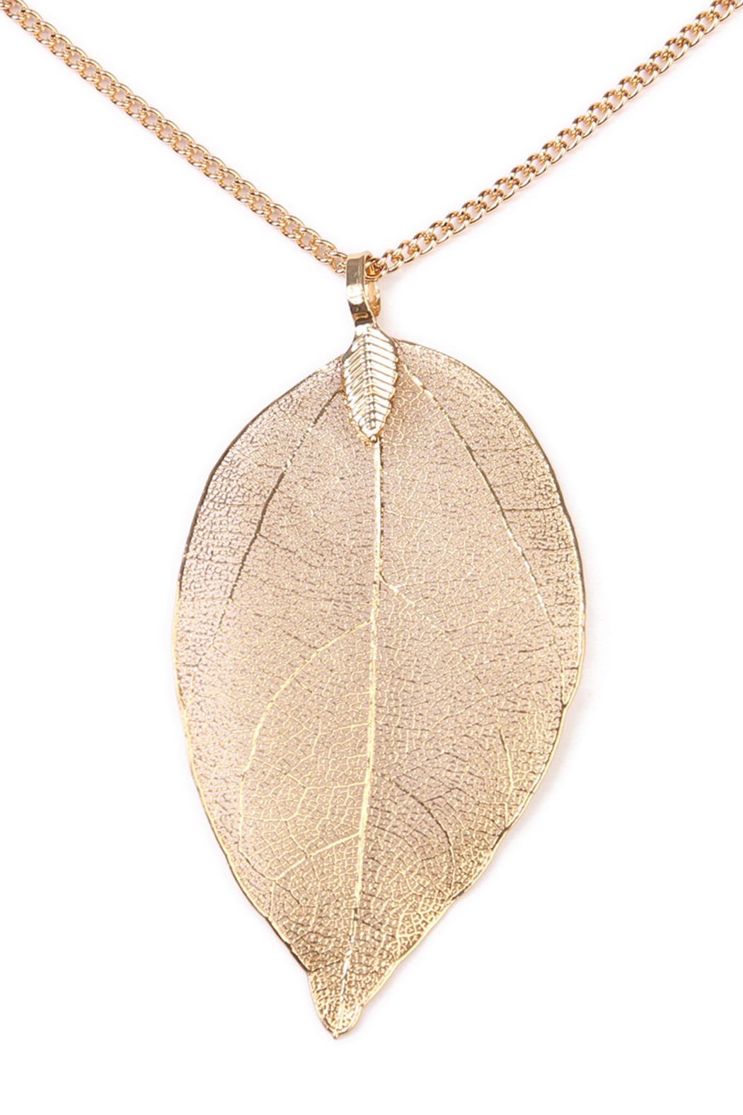 Large Leaf Pendant Necklace
