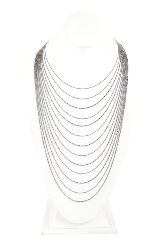13Line Beaded Layered Statement Necklace