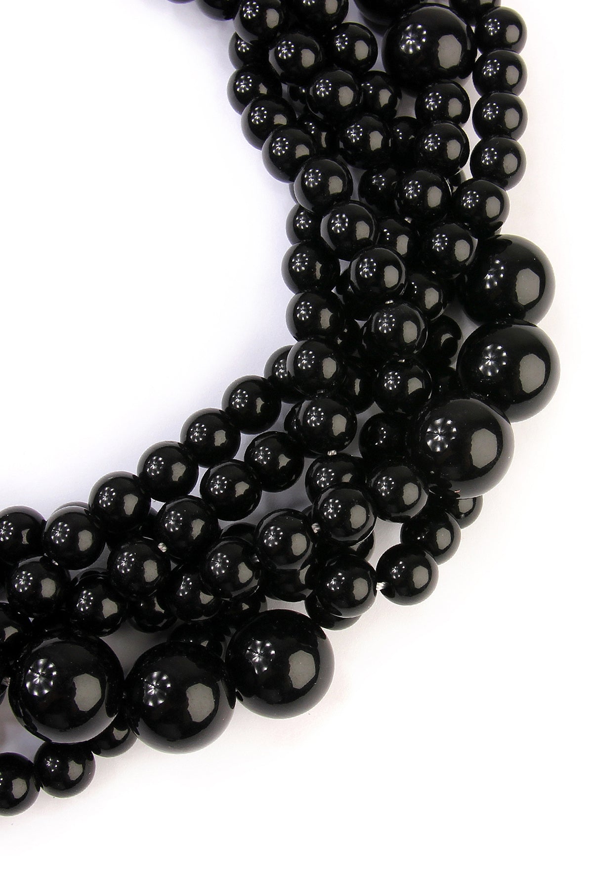 Women's Multi Strand Bubble Choker Necklace And Earring Set