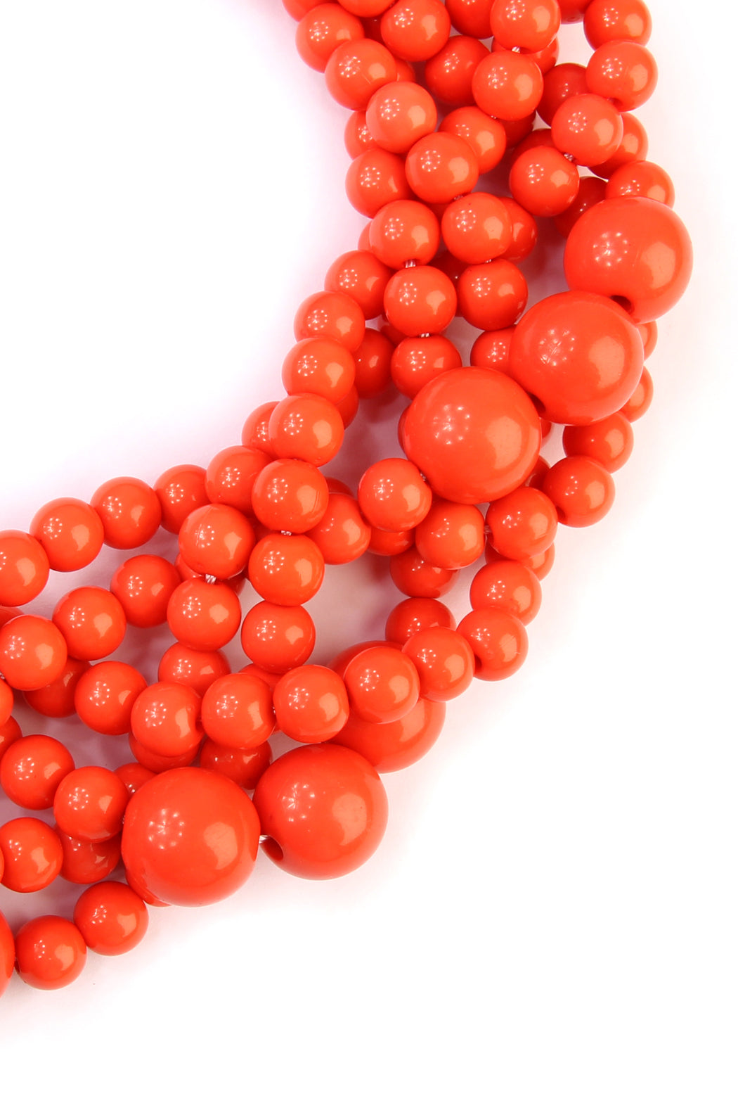 Women's Multi Strand Bubble Choker Necklace And Earring Set
