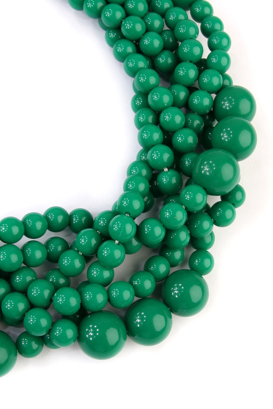 Women's Multi Strand Bubble Choker Necklace And Earring Set