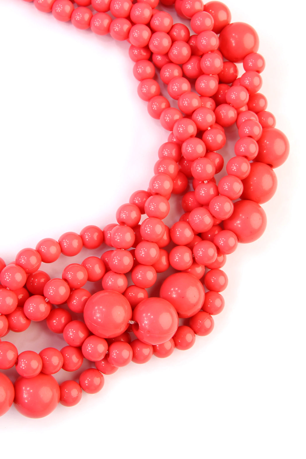 Women's Multi Strand Bubble Choker Necklace And Earring Set