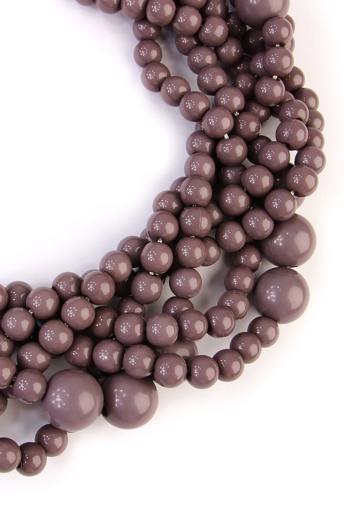 Women's Multi Strand Bubble Choker Necklace And Earring Set