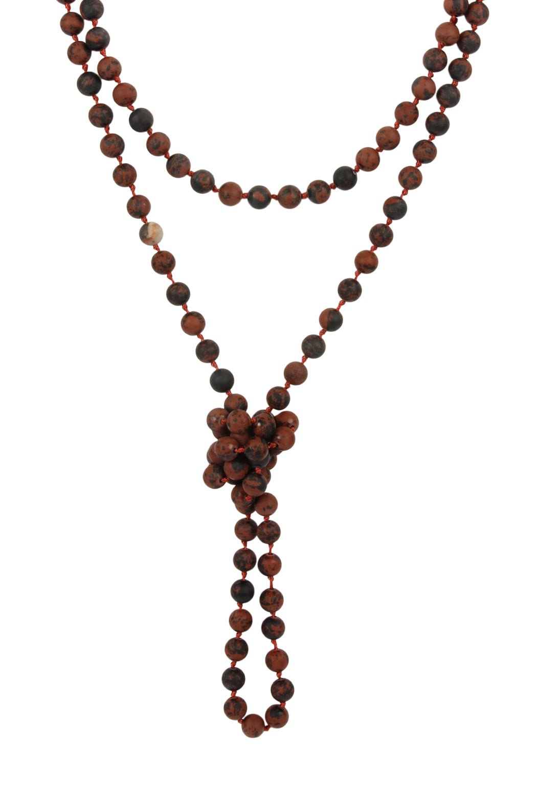 Natural Stone Hand Knotted Long Necklace