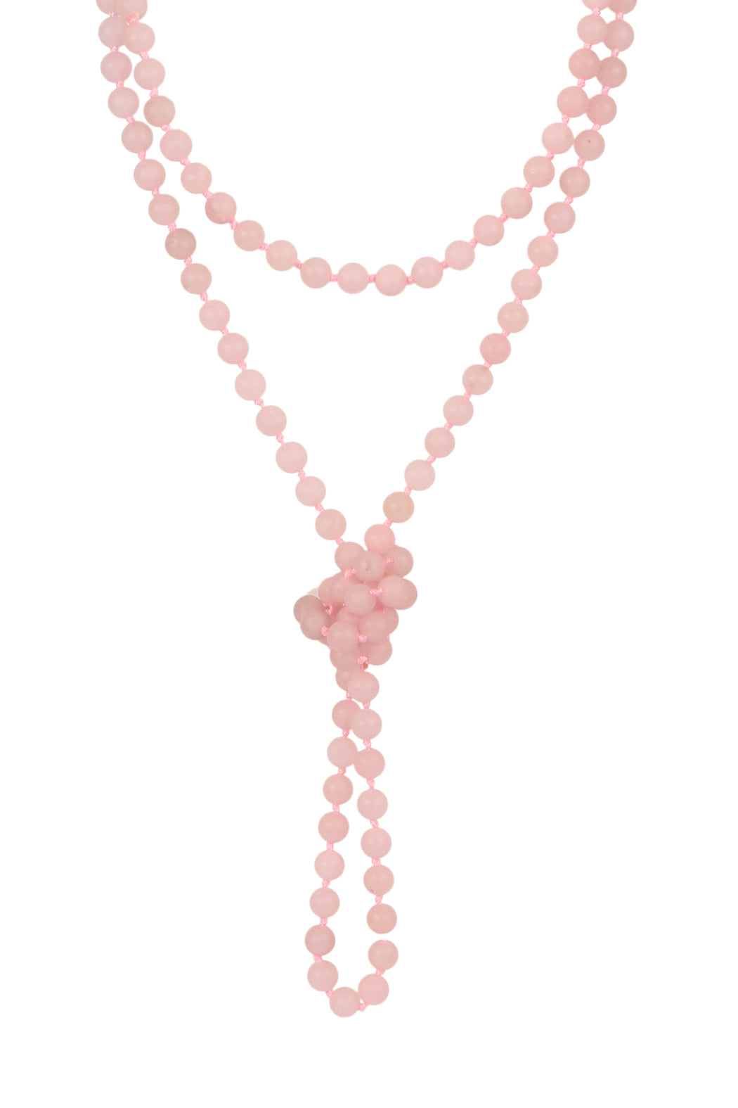 Natural Stone Hand Knotted Long Necklace