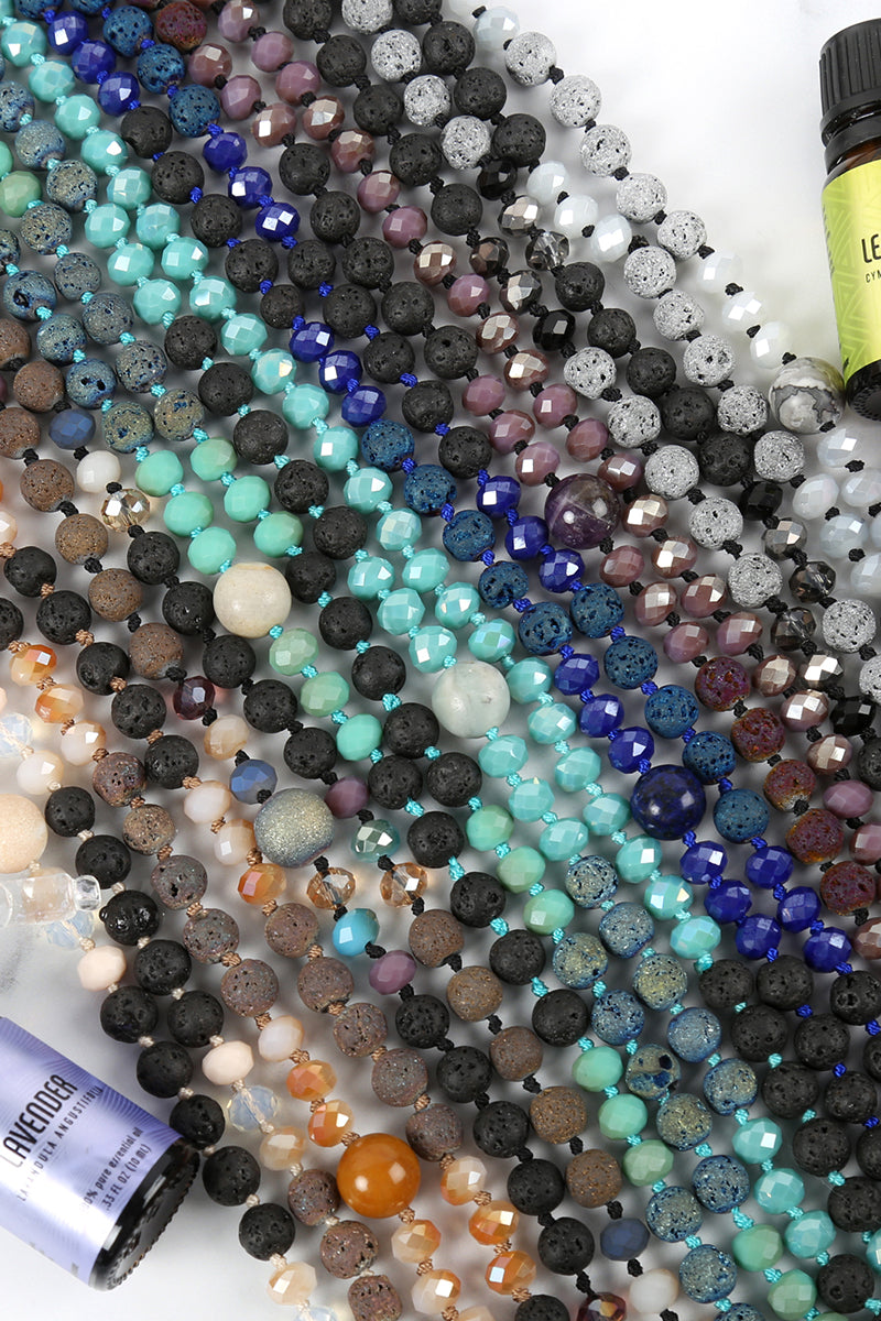 Lava Crystal natural Stone Necklace