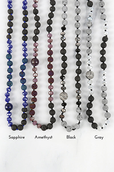 Lava Crystal natural Stone Necklace