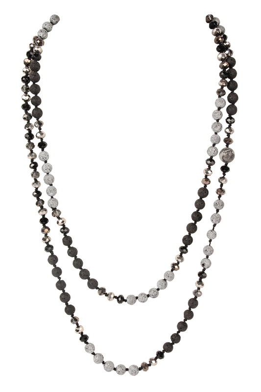 Lava Crystal natural Stone Necklace