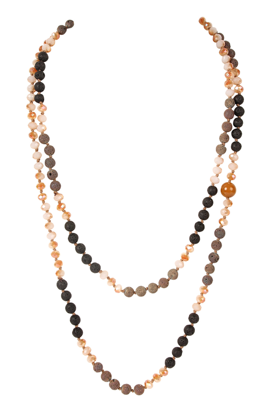 Lava Crystal natural Stone Necklace