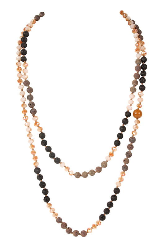 Lava Crystal natural Stone Necklace