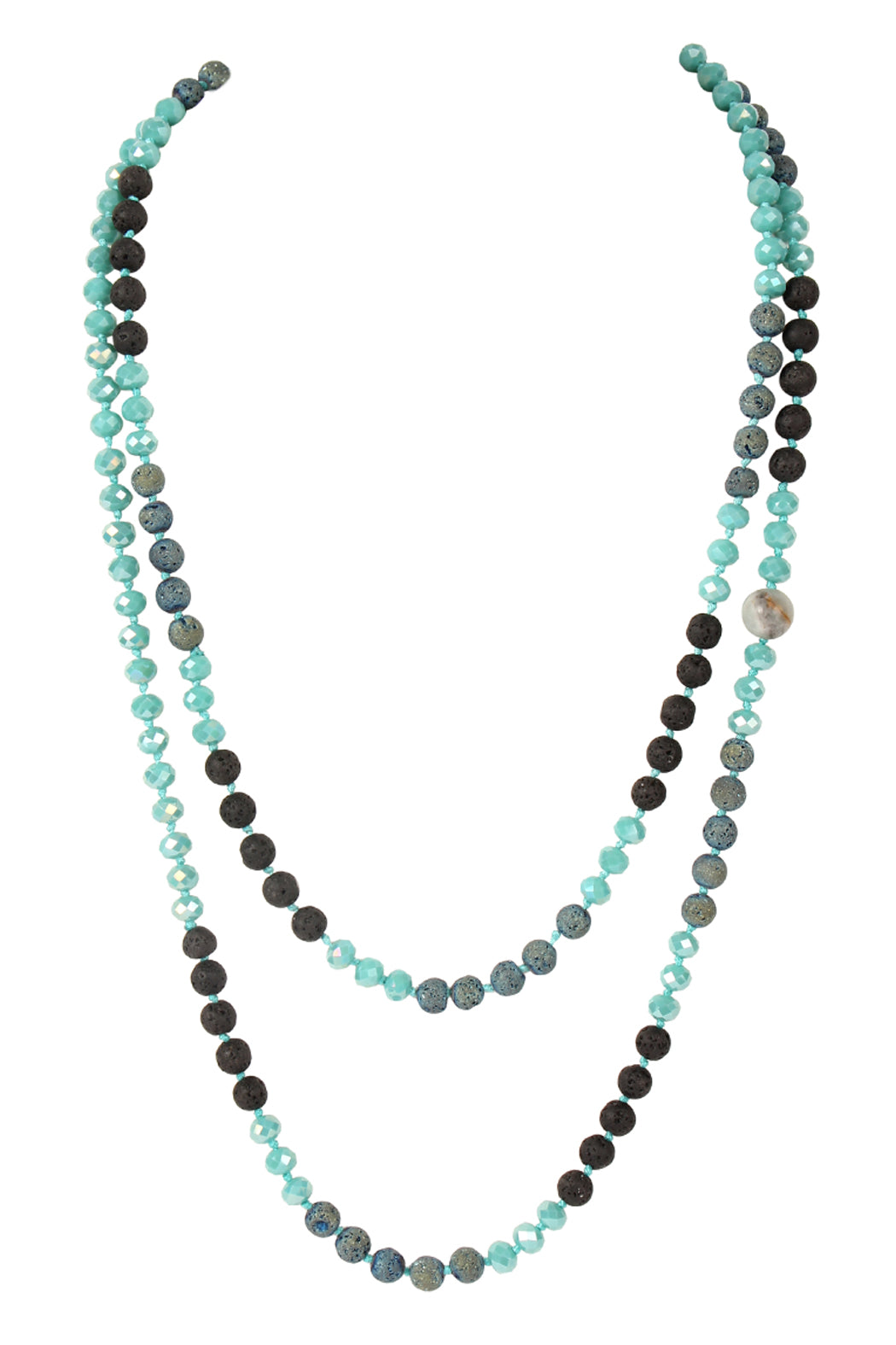 Lava Crystal natural Stone Necklace