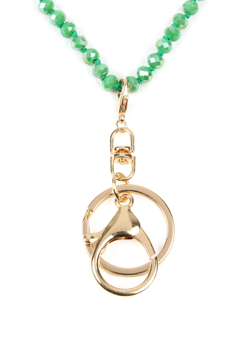Glass Beads Lanyard Necklace