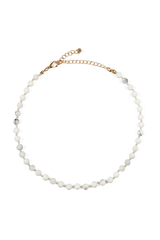 6mm Natural Stone Beads Necklace