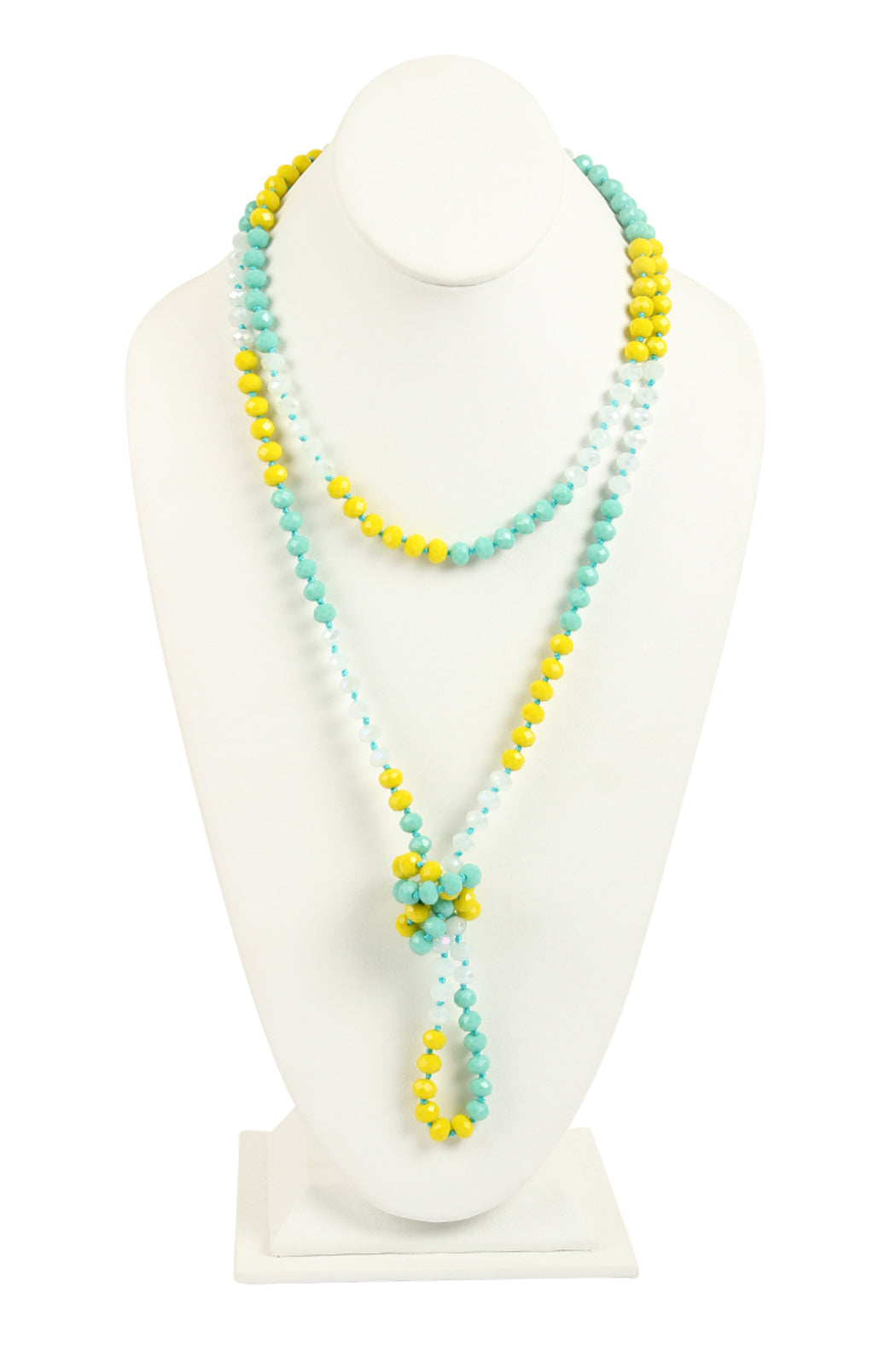 Two Line Glass Beads Necklace