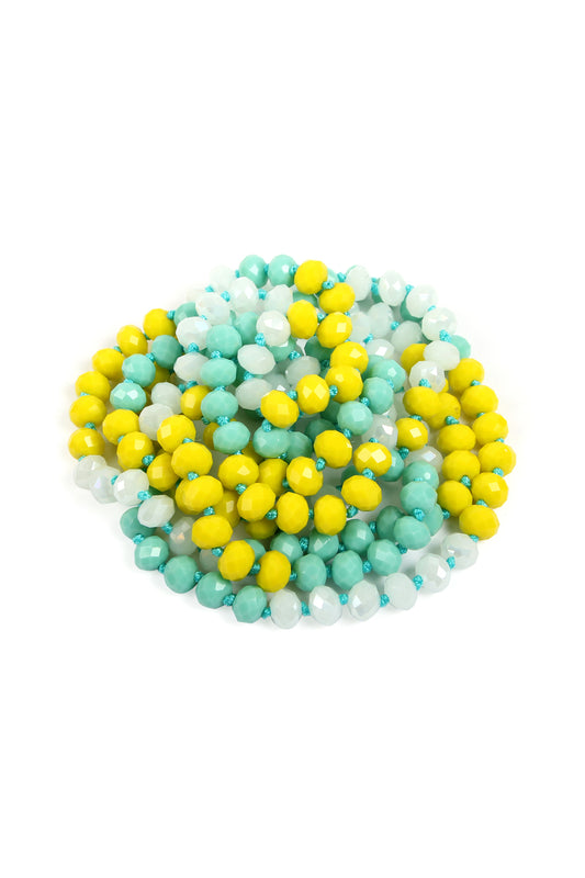 Two Line Glass Beads Necklace