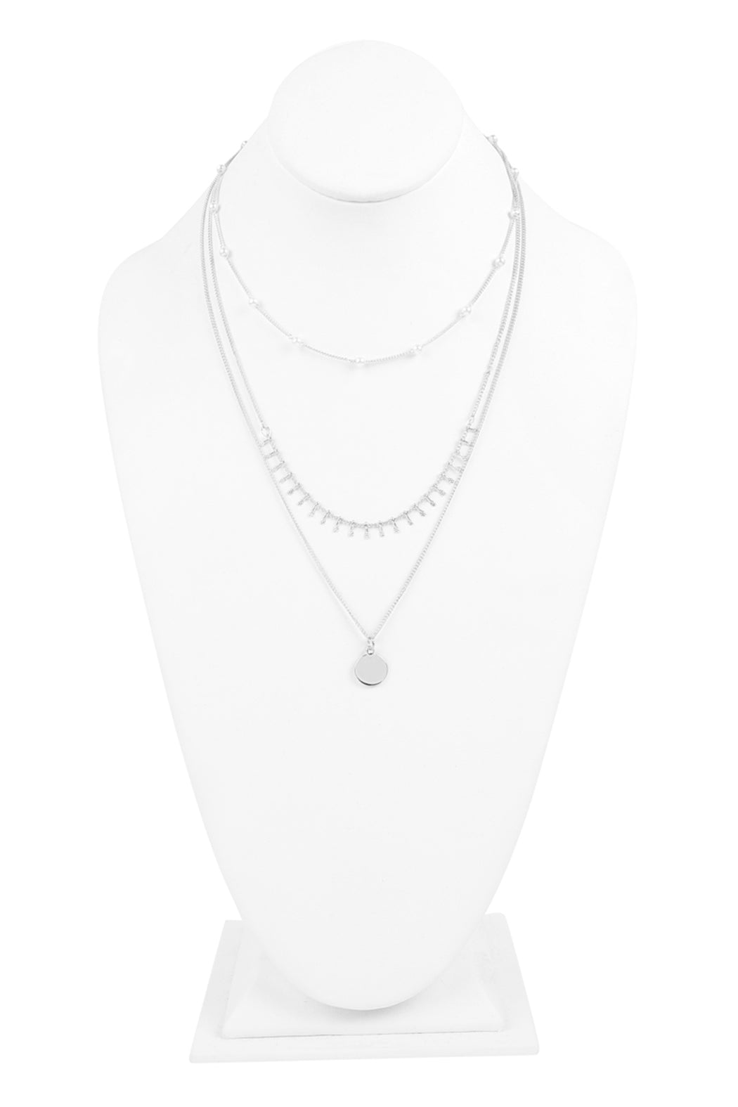 Layered Chain Necklace With Pendant