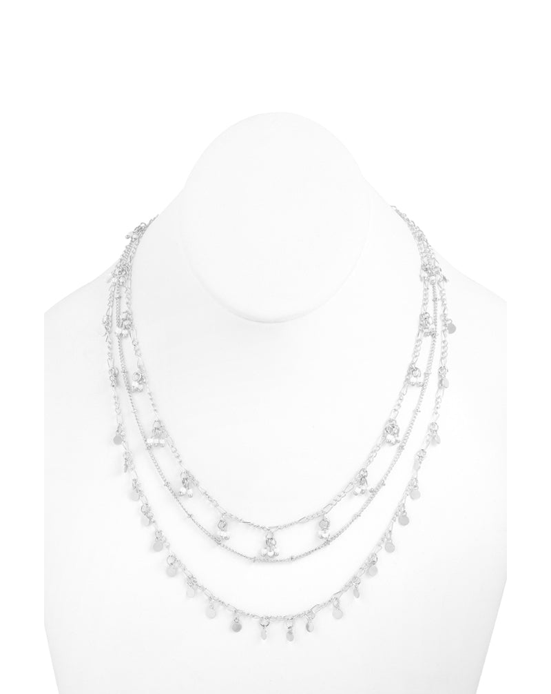 Three Layered Small Chain Necklace