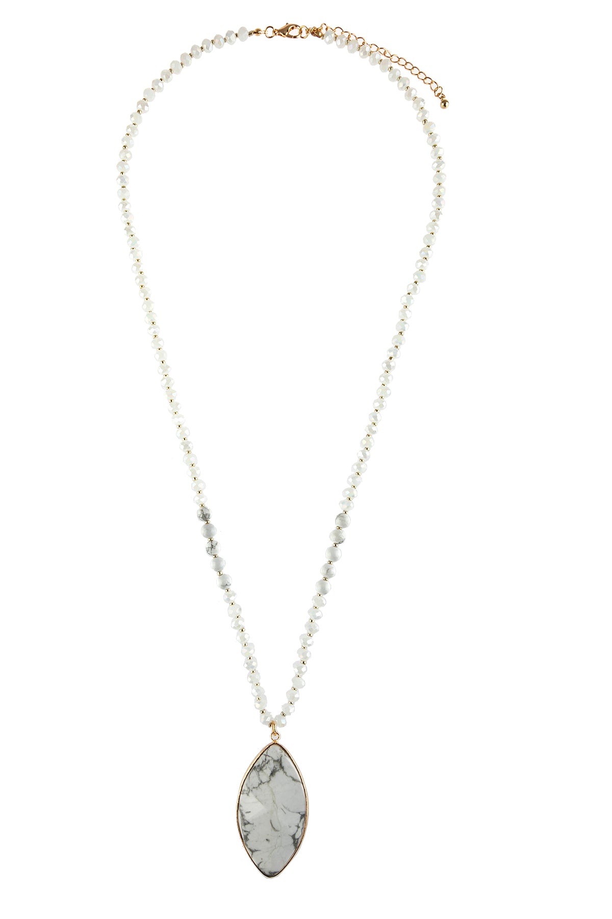 Marquise Stone Pendant Necklace