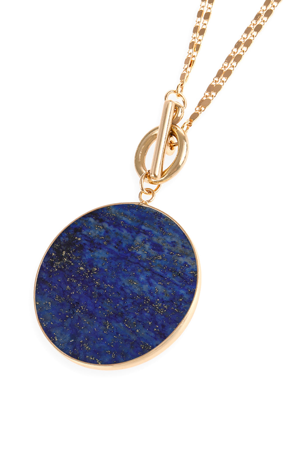 Natural Stone Pendant Chain Layered Necklace