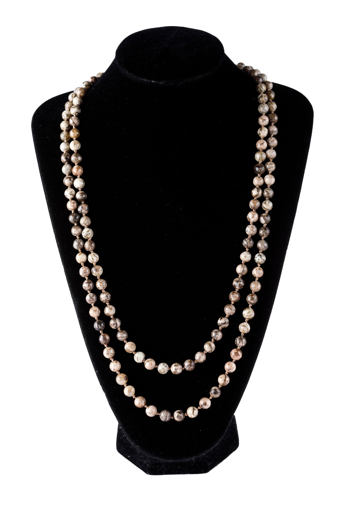 Natural Stone Layered Statement Necklace