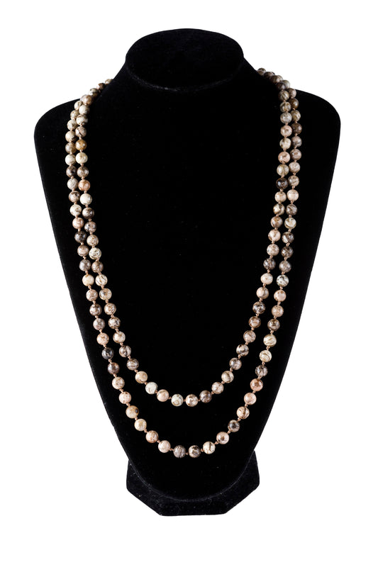 Natural Stone Layered Statement Necklace