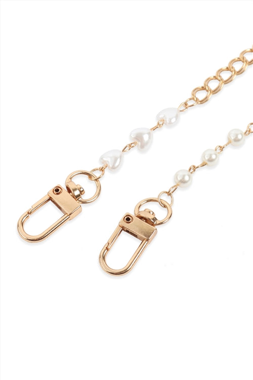Multi Layered Pearl Convertible Chain Or Necklace Bag Chain