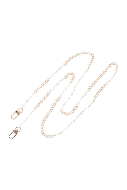 Multi Layered Pearl Convertible Chain Or Necklace Bag Chain