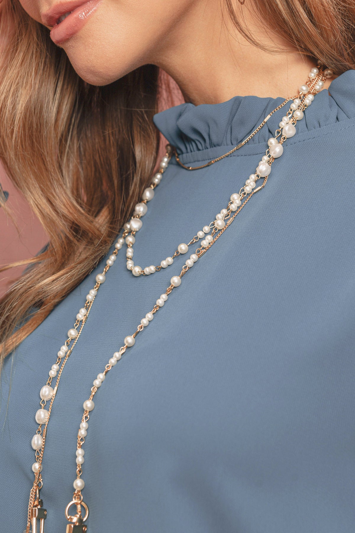 Layered Link Convertible Chain Or Necklace Bag Chain