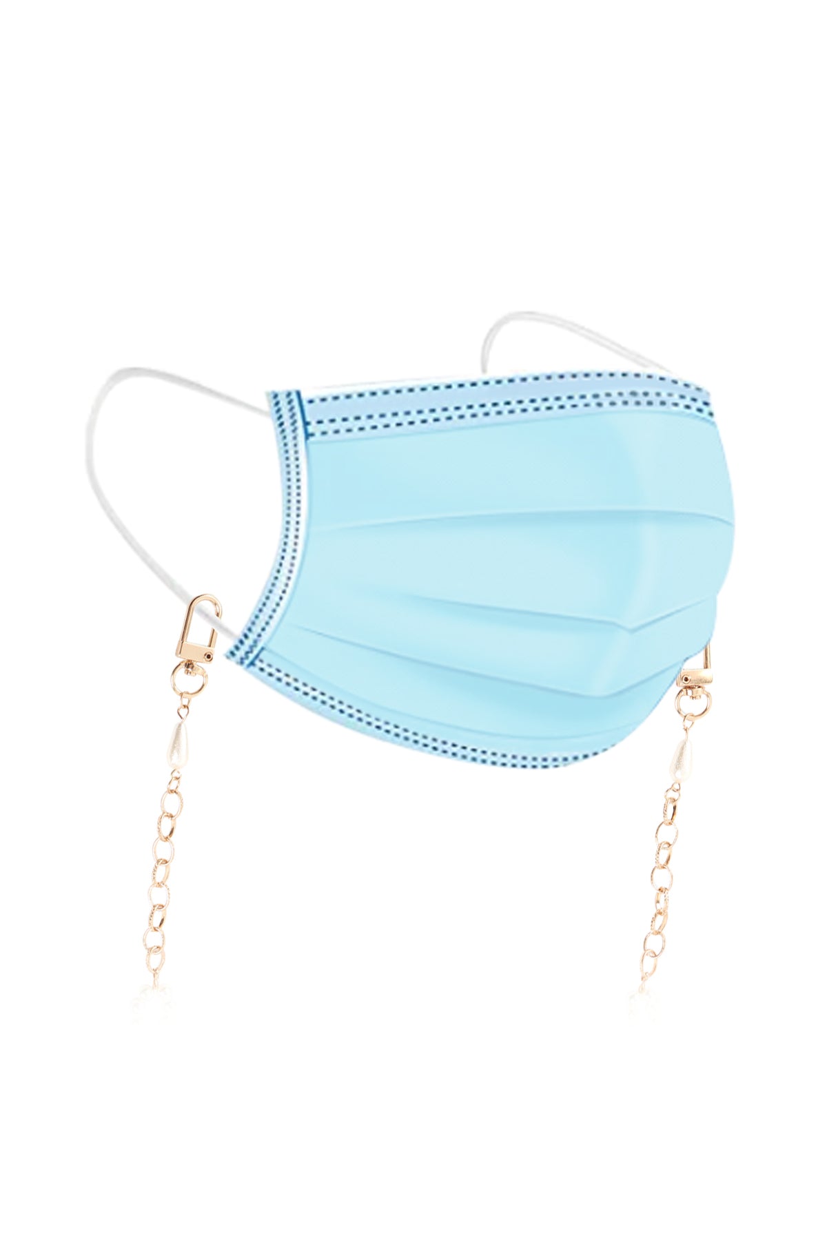 Layered Link Beaded Round Pearl Convertable Chain or Necklace Bag Chain