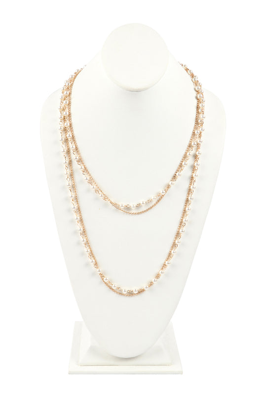 Multi Layer Pearl Convertible Chain or Necklace Bag Chain