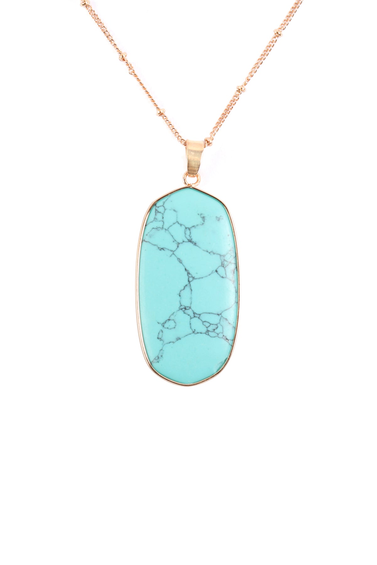 Stone Pendant Charm Necklace