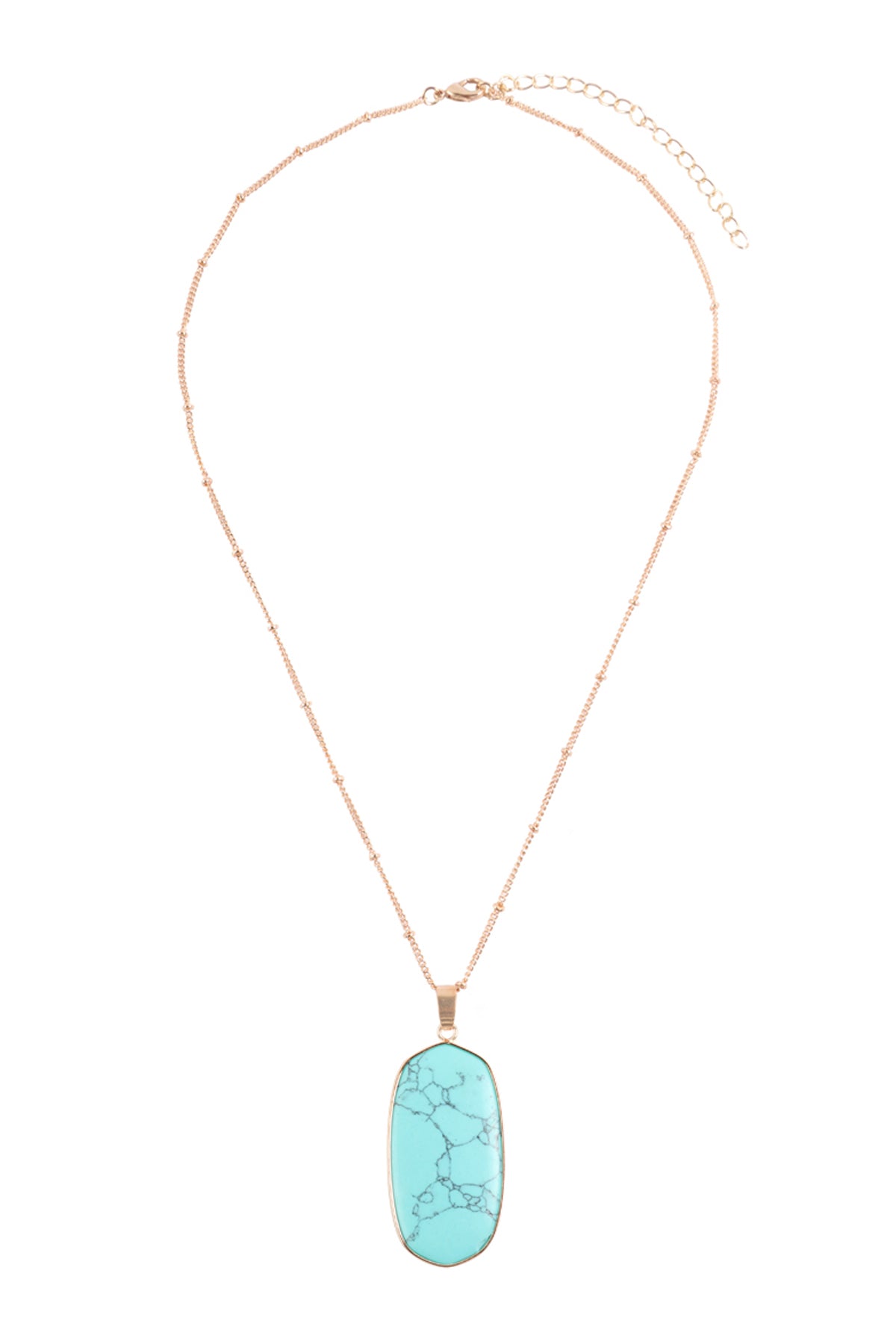 Stone Pendant Charm Necklace