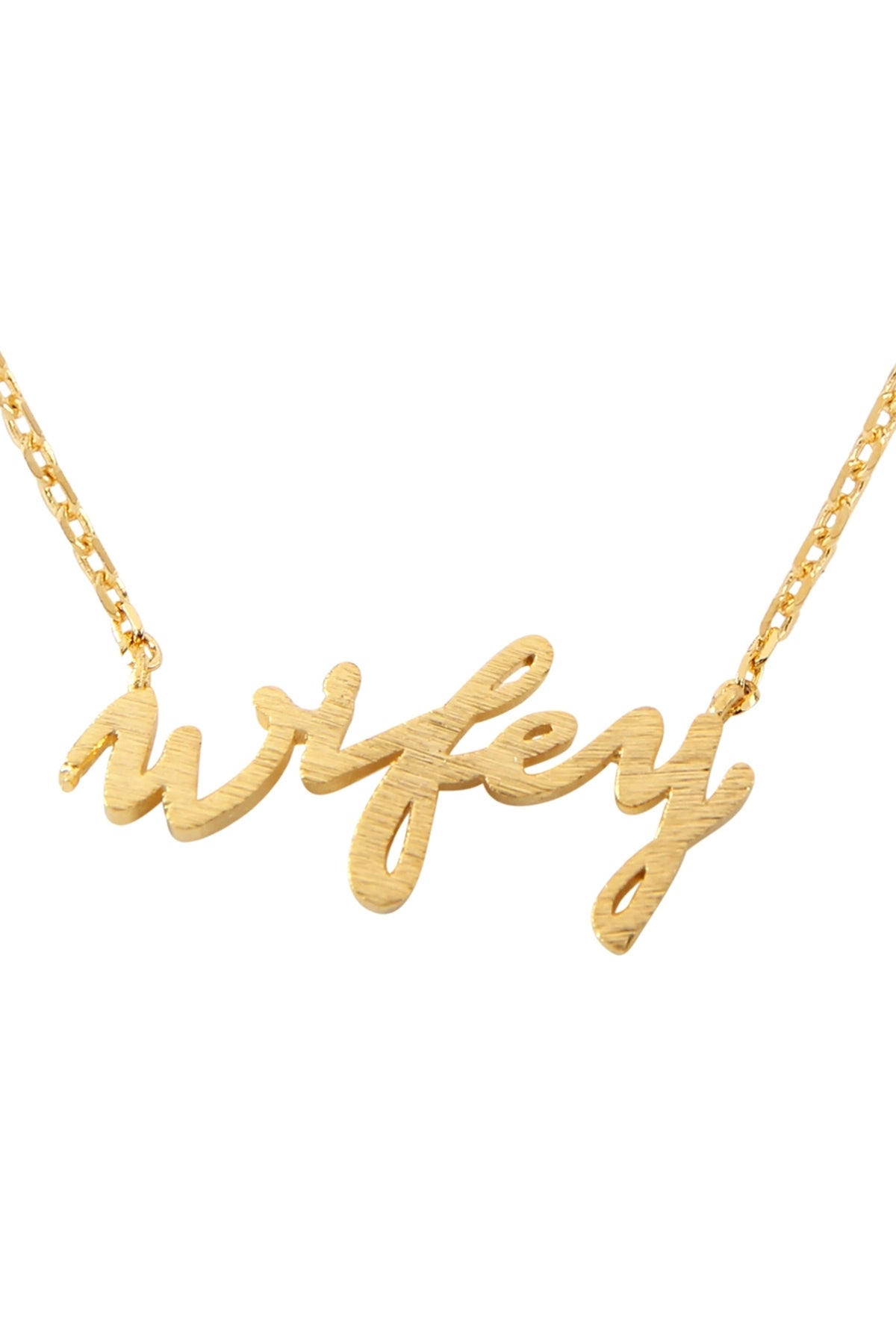 Wifey Cast Pendant Necklace