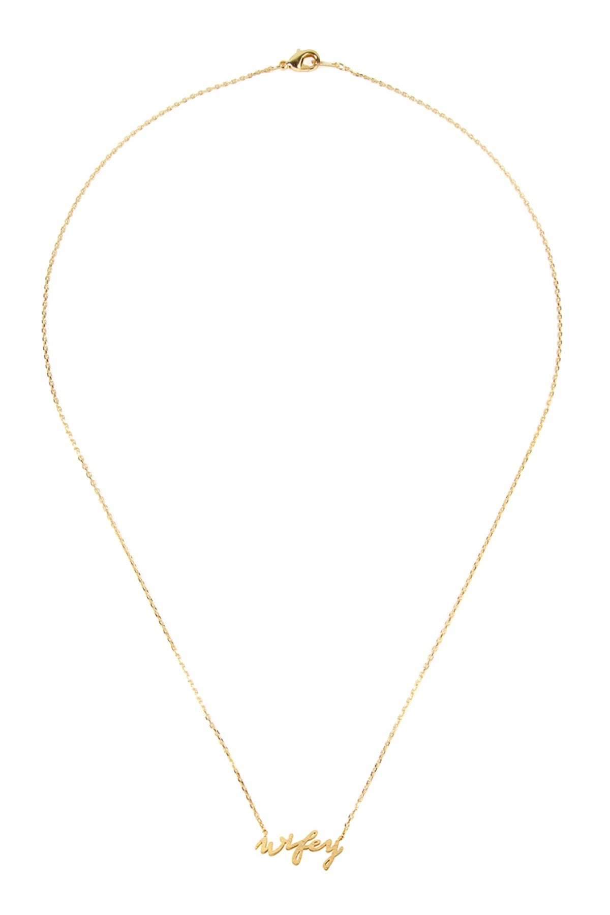 Wifey Cast Pendant Necklace