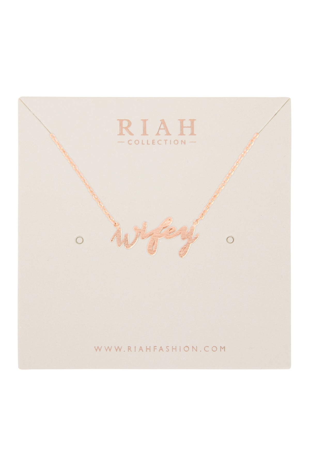 Wifey Cast Pendant Necklace