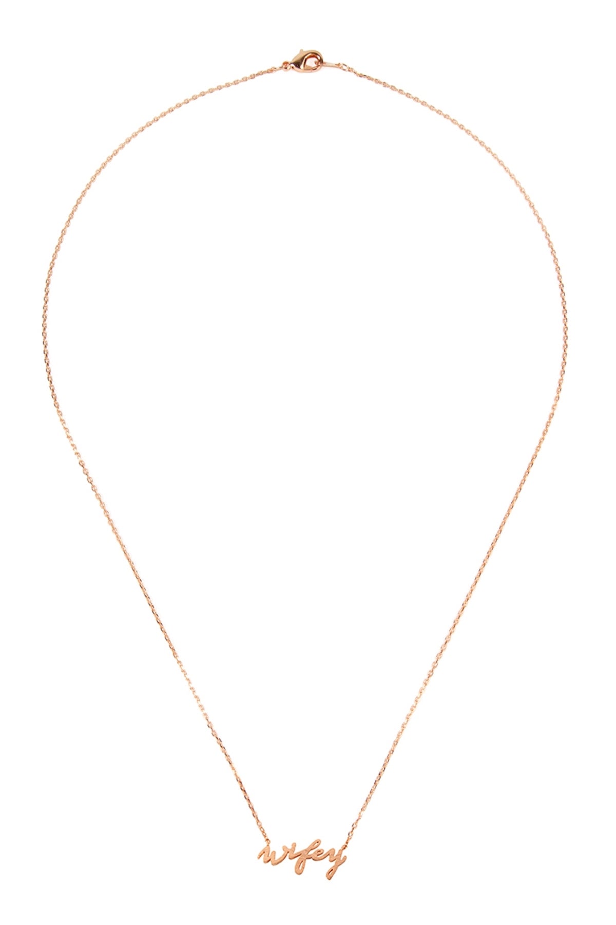 Wifey Cast Pendant Necklace