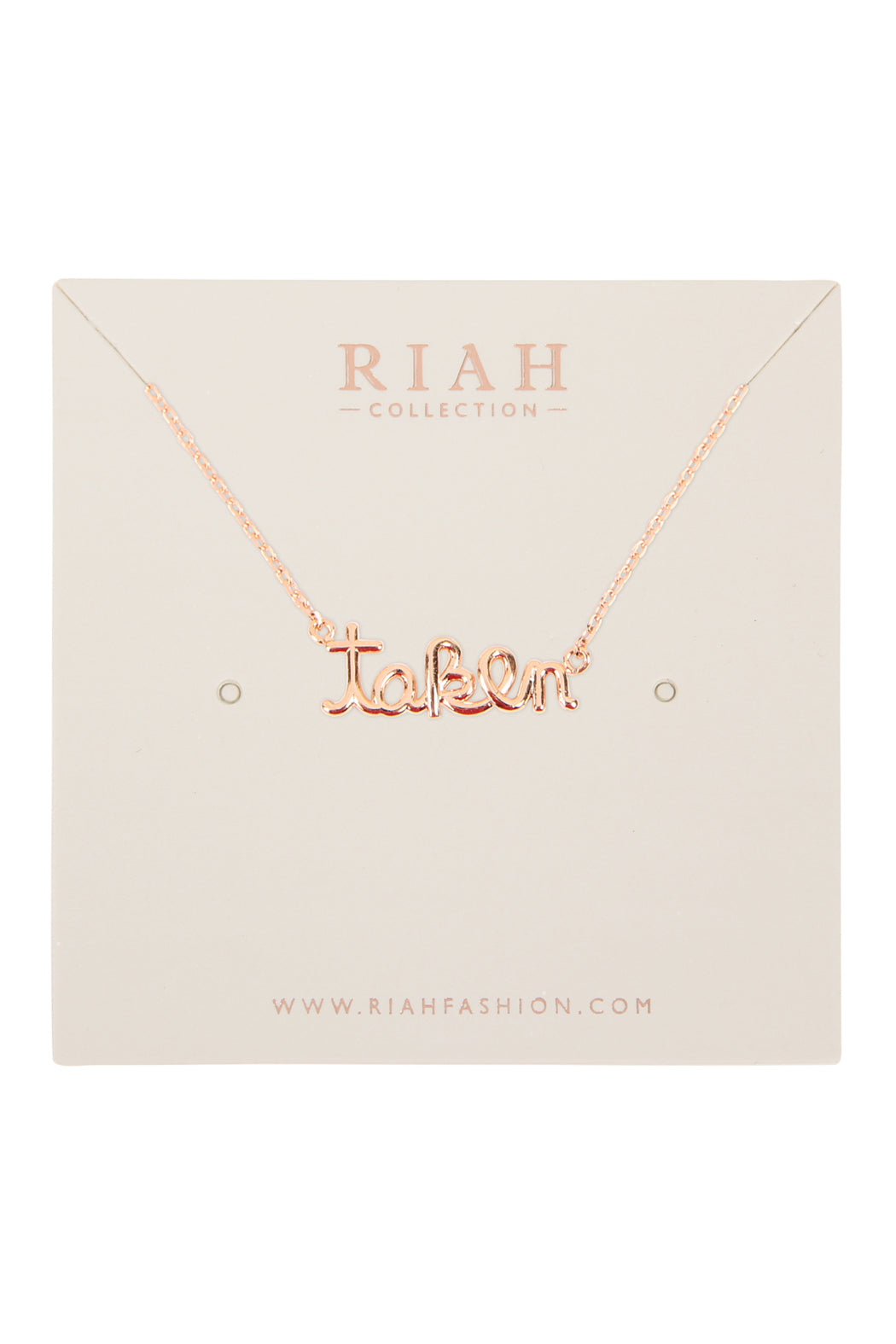 Taken Cast Pendant Necklace