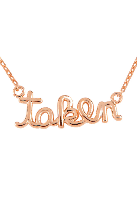 Taken Cast Pendant Necklace
