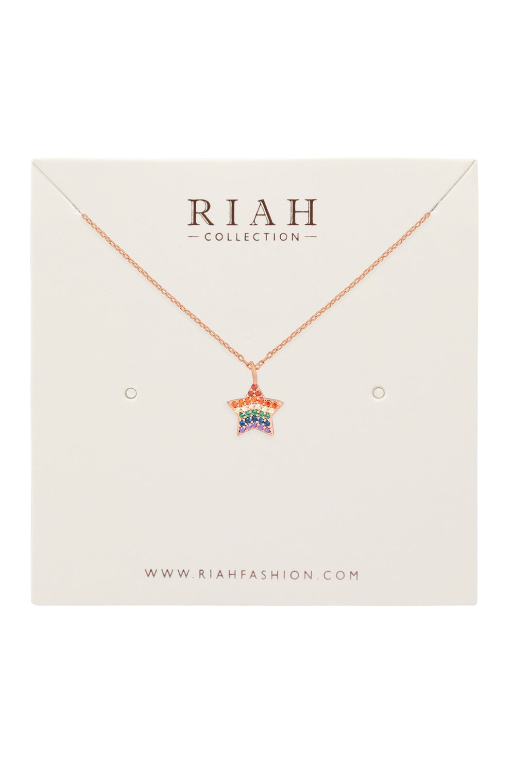 Star Zirconia Pendant Necklace