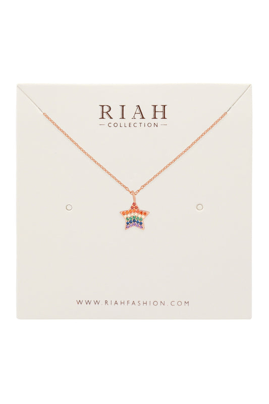 Star Zirconia Pendant Necklace