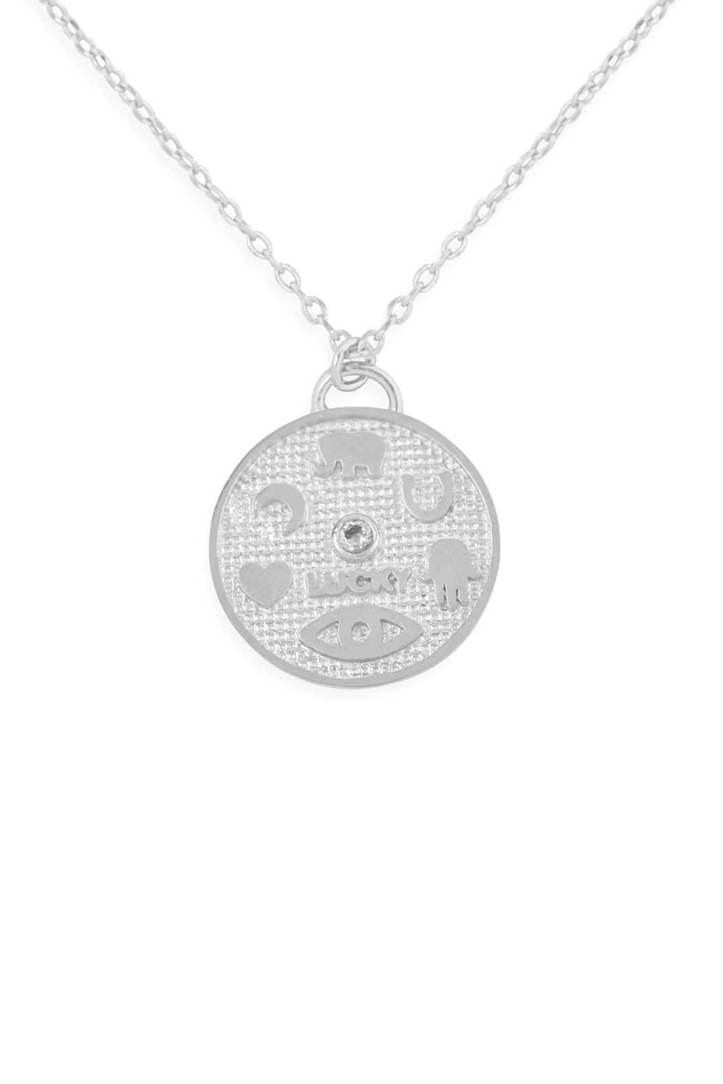 Cast Round Pendant Necklace