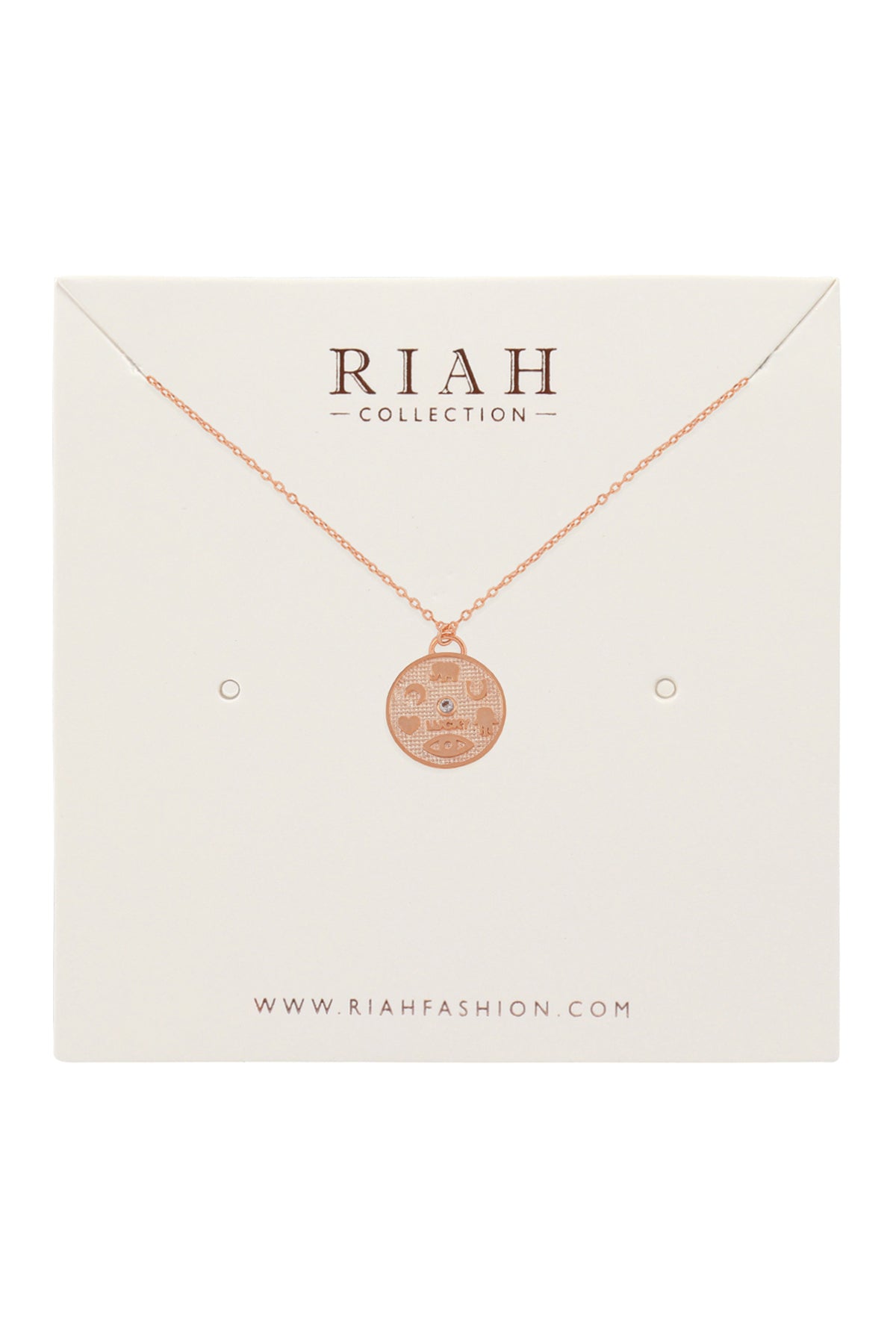 Cast Round Pendant Necklace