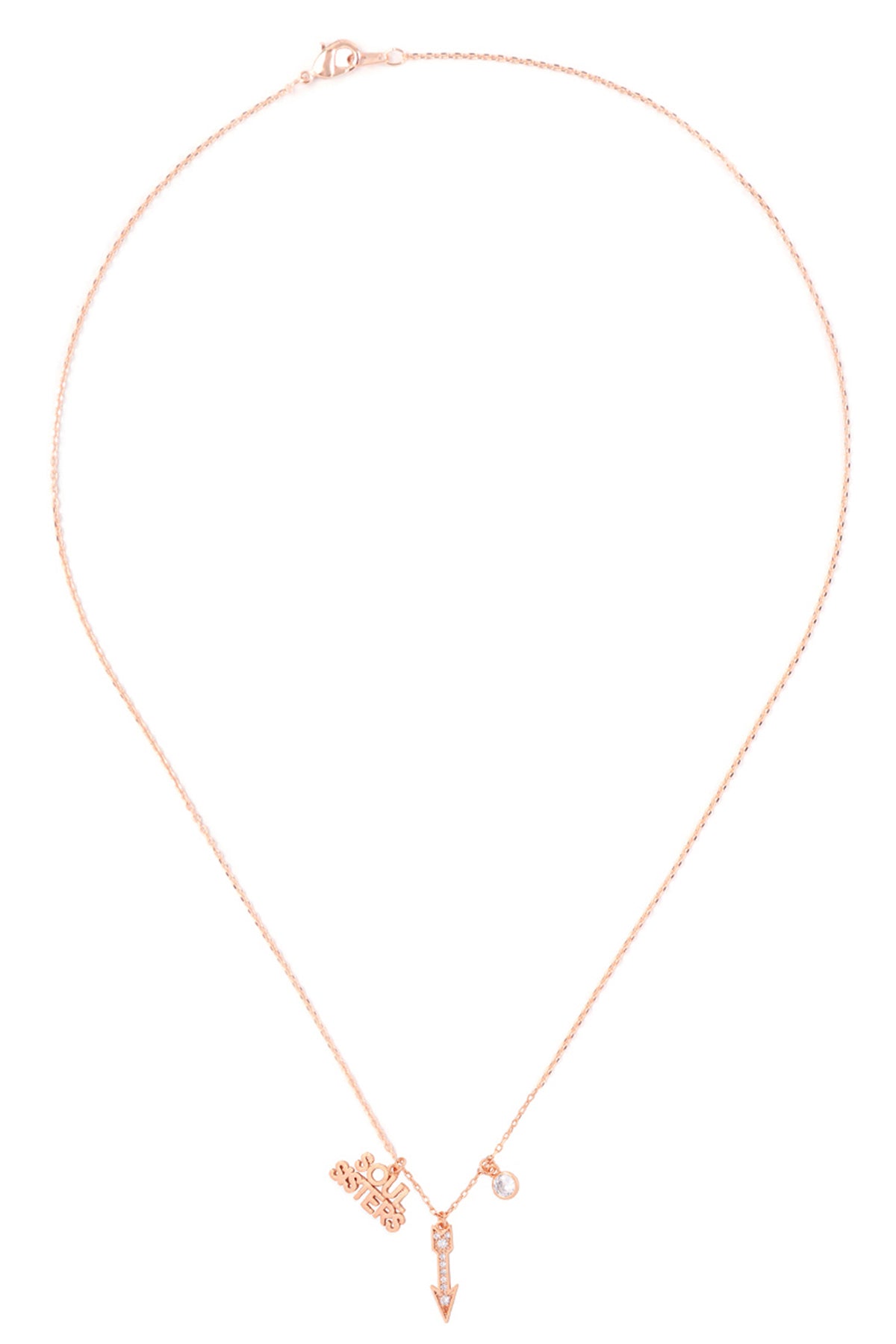 Soul Sister Arrow Cubic Zirconia Pendant Necklace